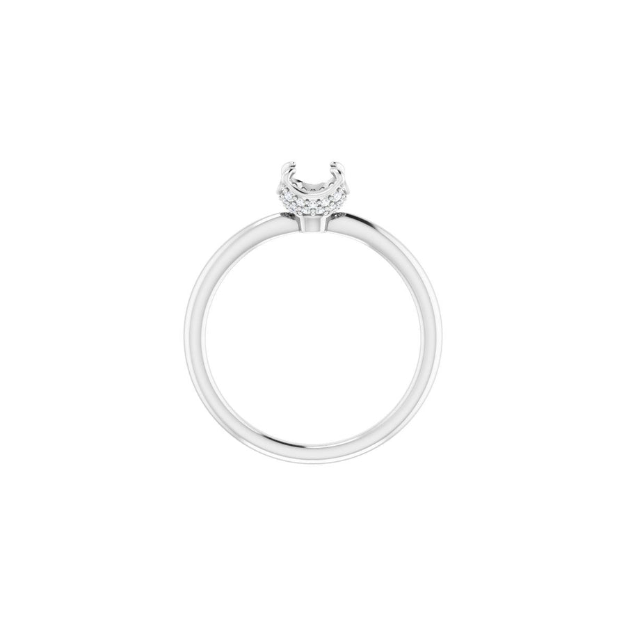 Round Hidden Halo-Style Engagement Ring Semi-Mount - gallery - Series 123289