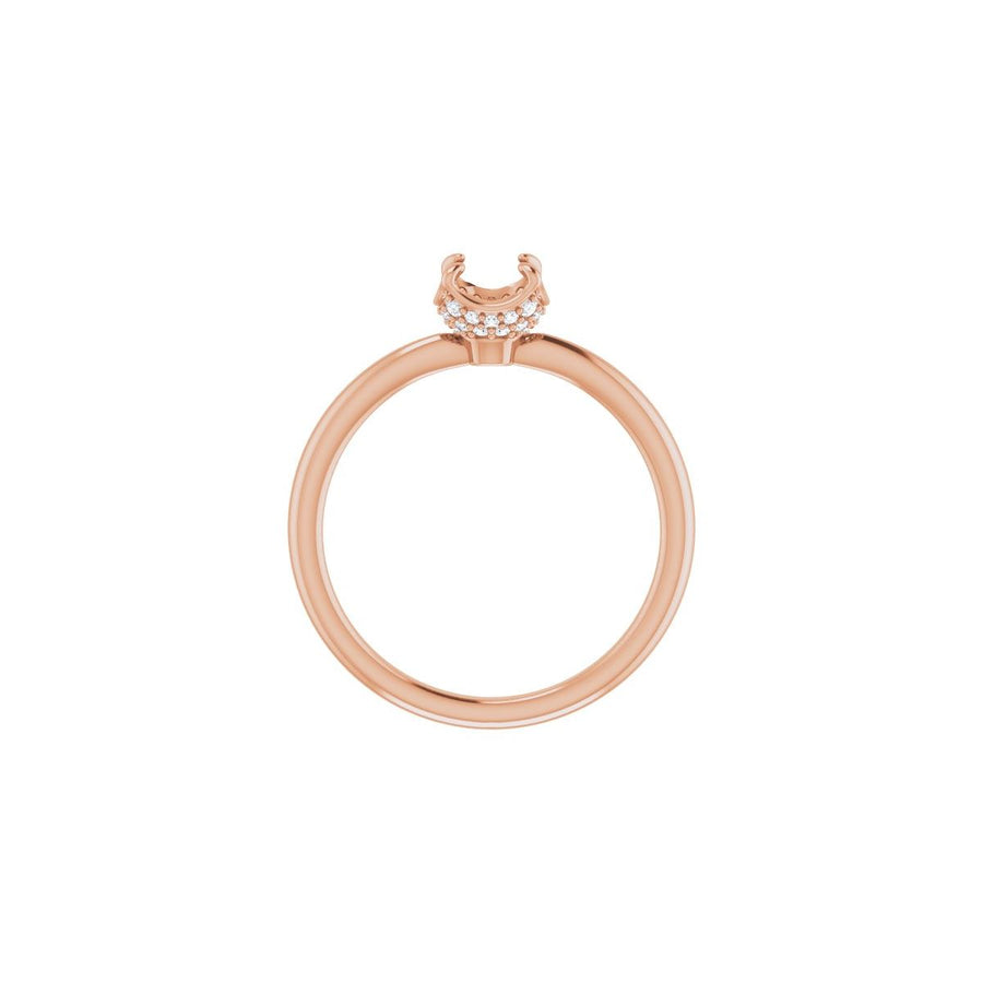 Round Hidden Halo-Style Engagement Ring Semi-Mount - gallery - Series 123289