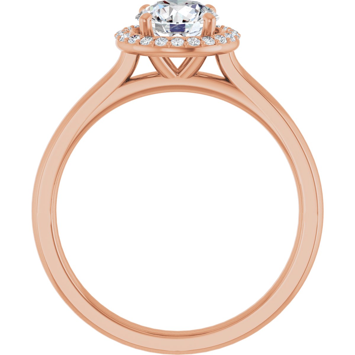 Round Halo-Style Engagement Ring Semi-Mount - gallery - Series 122060