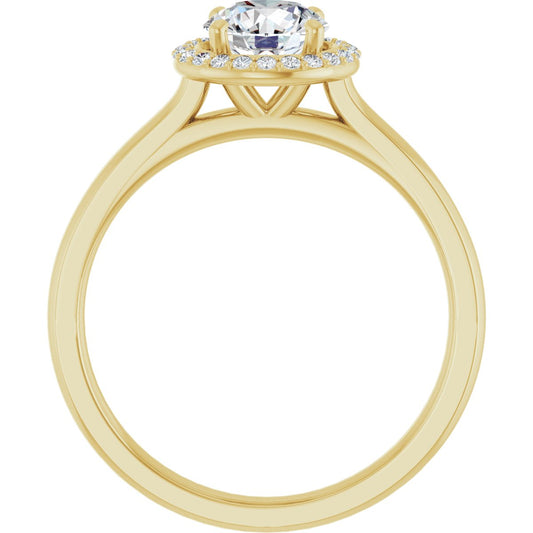 Round Halo-Style Engagement Ring Semi-Mount - gallery - Series 122060