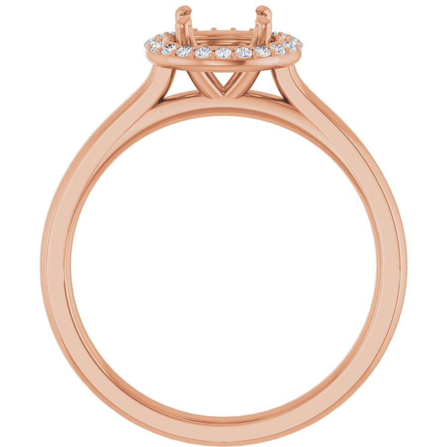 Round Halo-Style Engagement Ring Semi-Mount - gallery - Series 122060