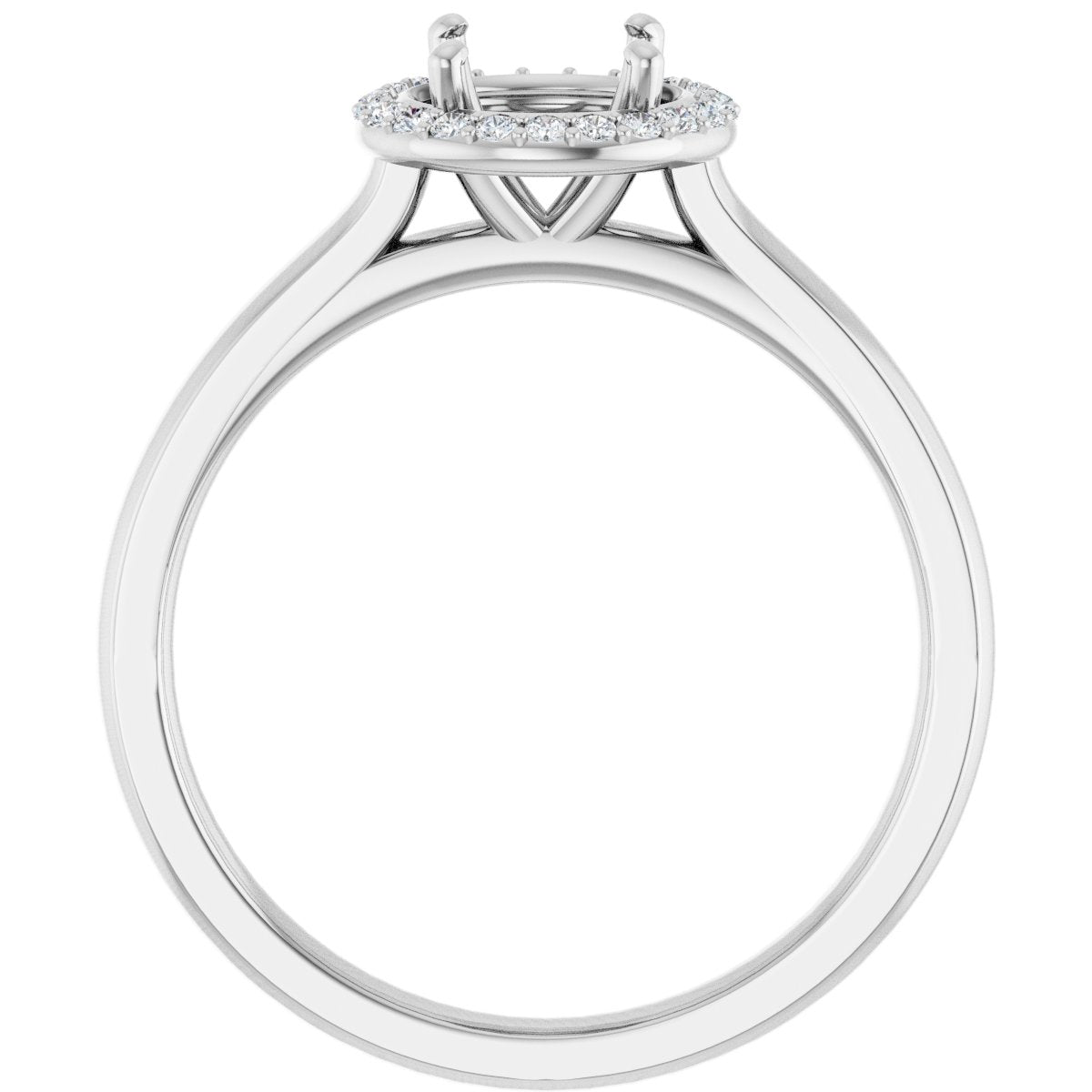 Round Halo-Style Engagement Ring Semi-Mount - gallery - Series 122060