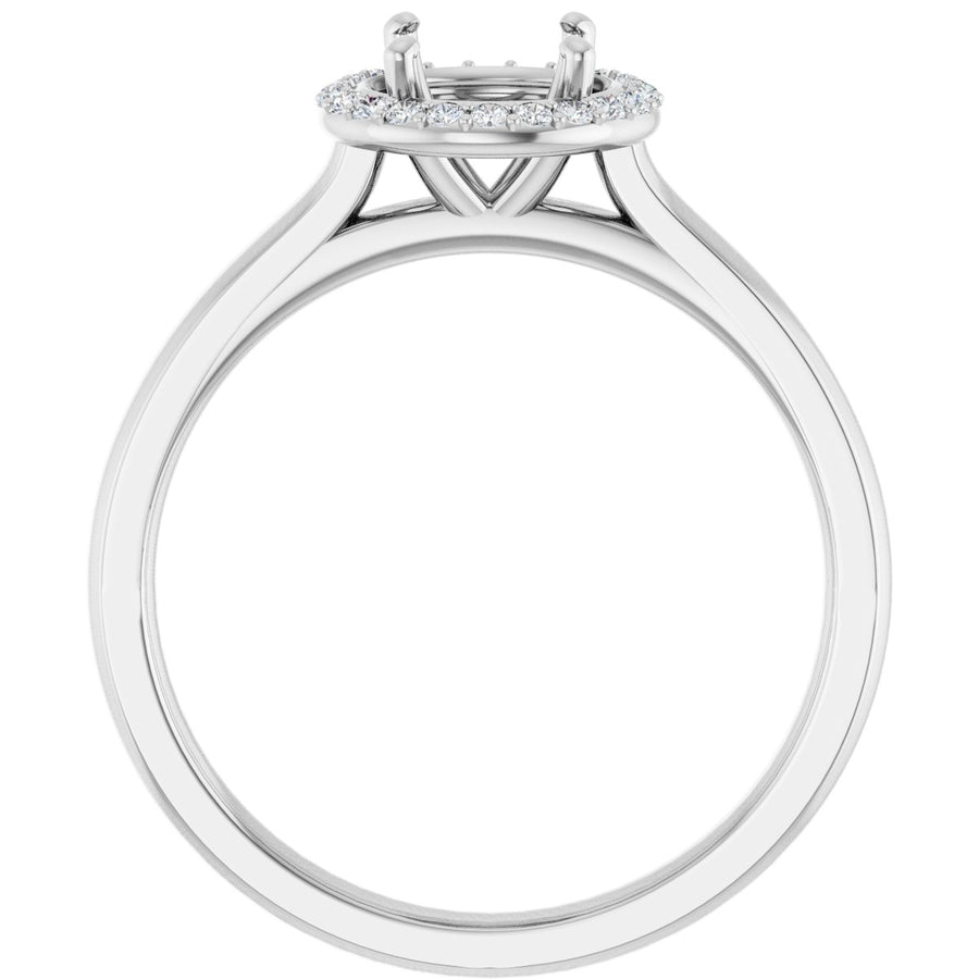Round Halo-Style Engagement Ring Semi-Mount - gallery - Series 122060
