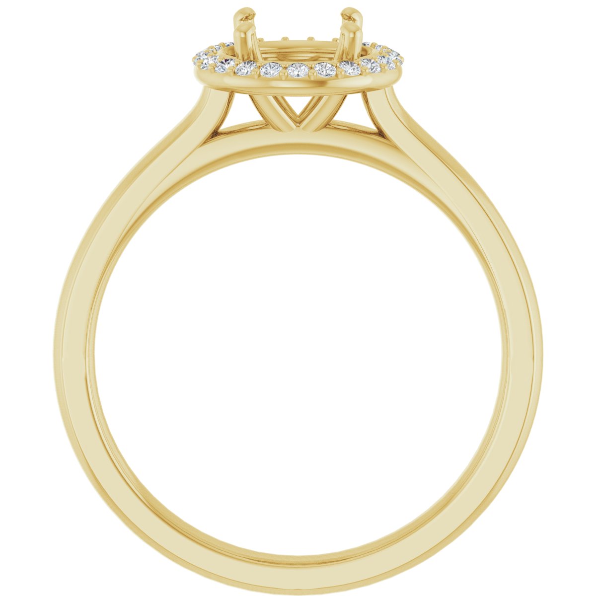 Round Halo-Style Engagement Ring Semi-Mount - gallery - Series 122060
