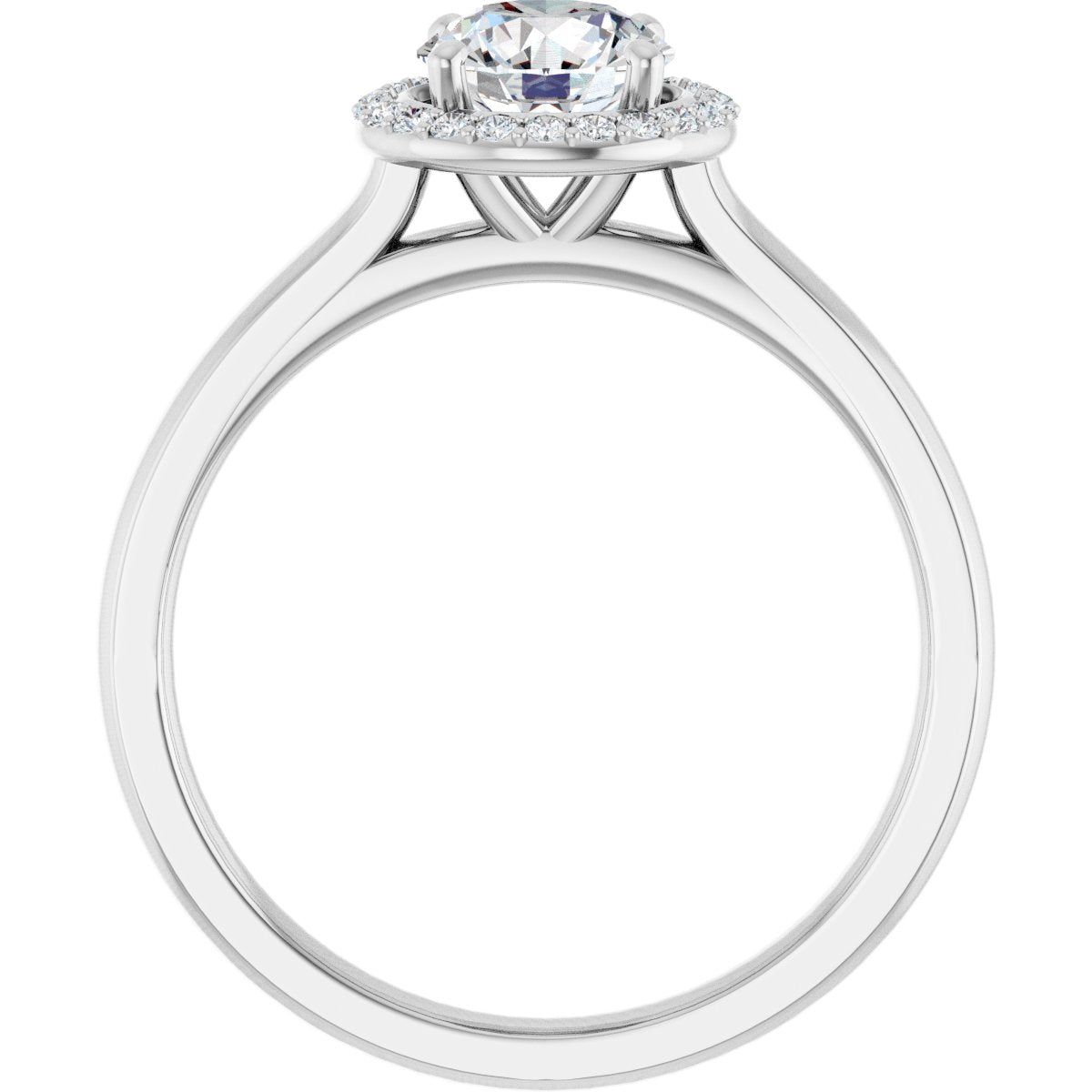 Round Halo-Style Engagement Ring Semi-Mount - gallery - Series 122060