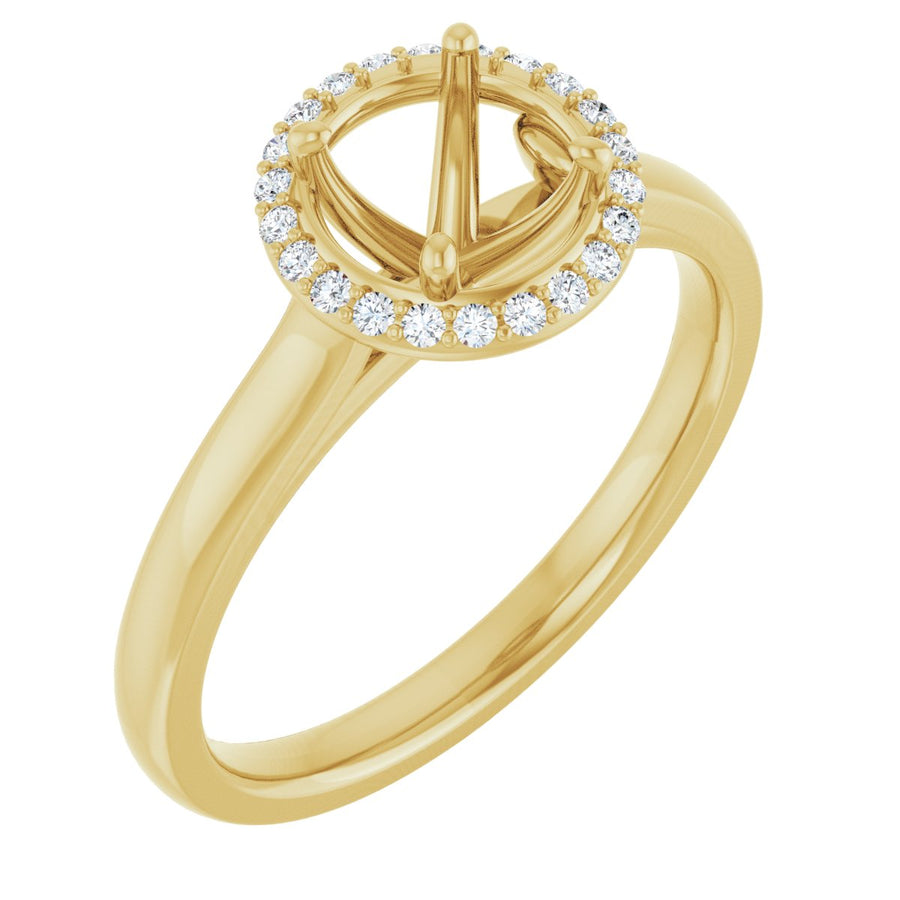 Round Halo-Style Engagement Ring Semi-Mount - gallery - Series 122060