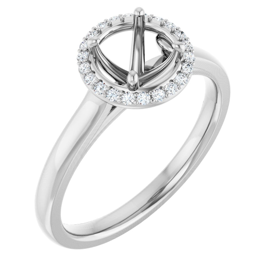Round Halo-Style Engagement Ring Semi-Mount - gallery - Series 122060