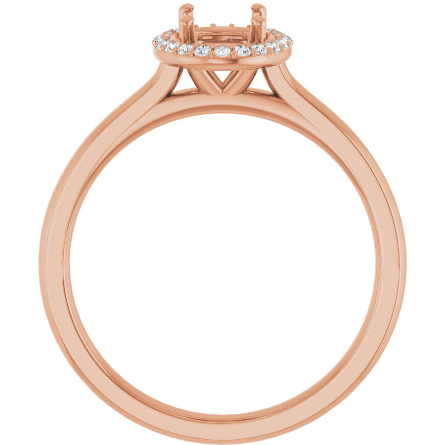 Oval Halo-Style Engagement Ring Semi-Mount - gallery - Series 122060
