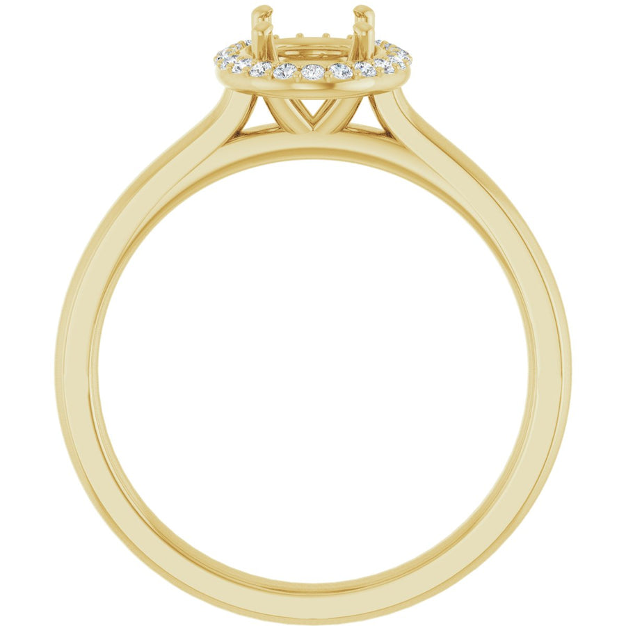 Oval Halo-Style Engagement Ring Semi-Mount - gallery - Series 122060
