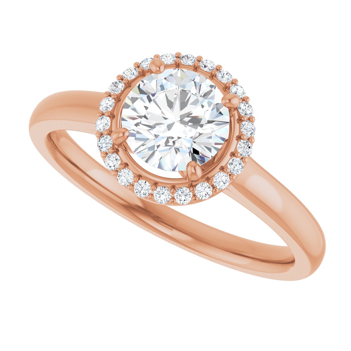 Round Halo-Style Engagement Ring Semi-Mount - gallery - Series 122060