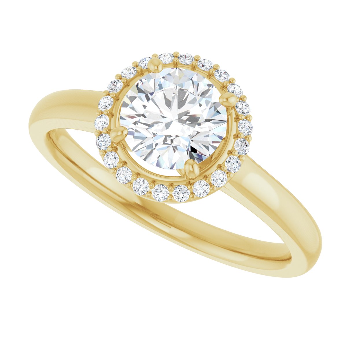 Round Halo-Style Engagement Ring Semi-Mount - gallery - Series 122060