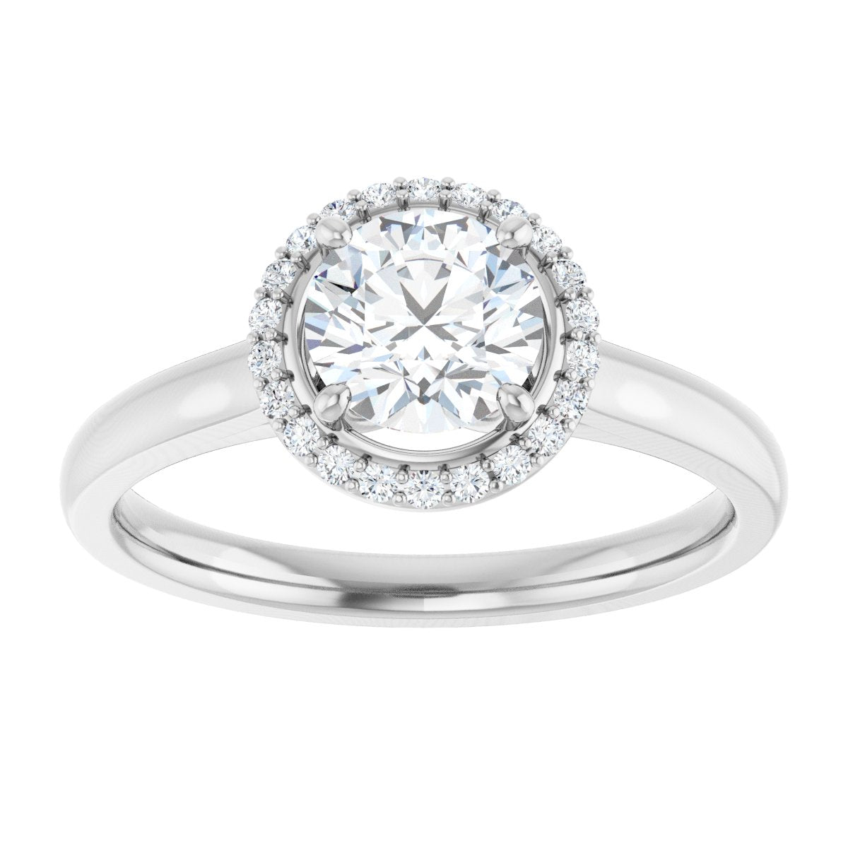 Round Halo-Style Engagement Ring Semi-Mount - gallery - Series 122060