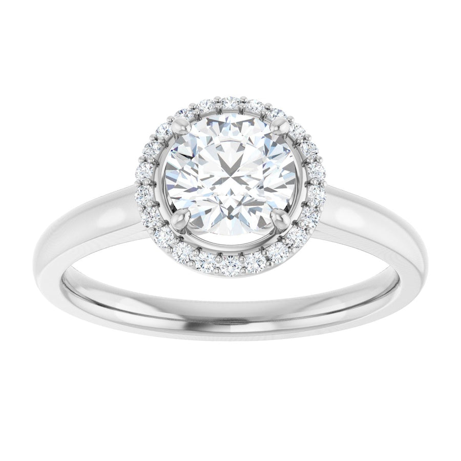 Round Halo-Style Engagement Ring Semi-Mount - gallery - Series 122060