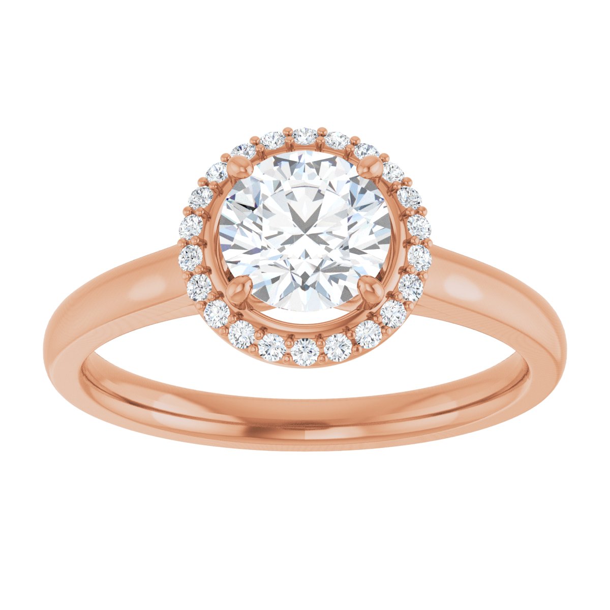 Round Halo-Style Engagement Ring Semi-Mount - gallery - Series 122060