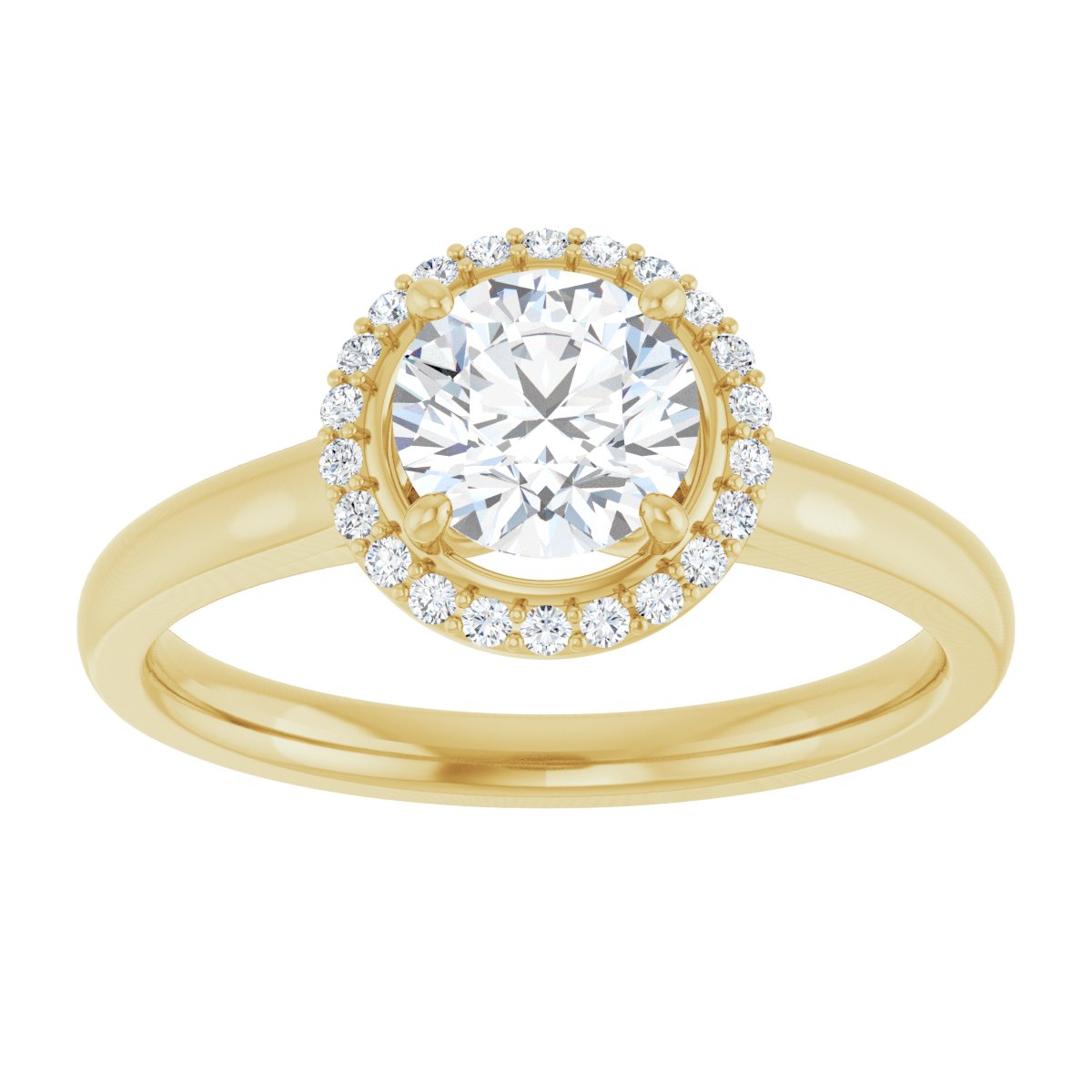Round Halo-Style Engagement Ring Semi-Mount - gallery - Series 122060