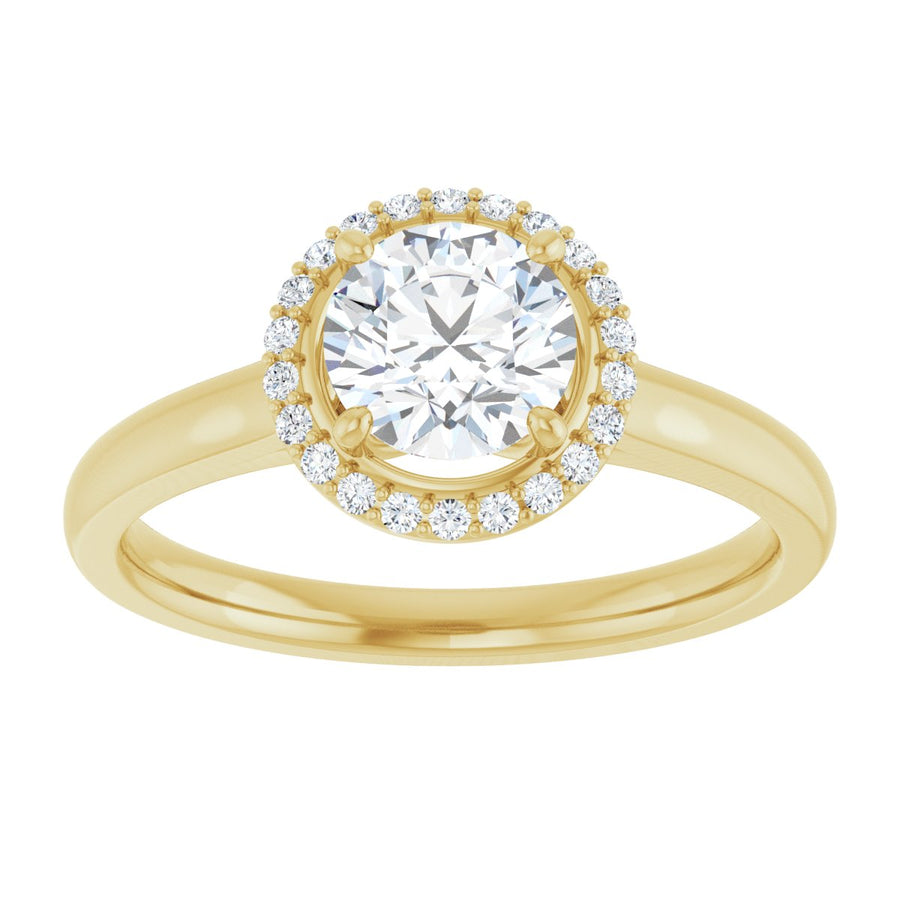 Round Halo-Style Engagement Ring Semi-Mount - gallery - Series 122060