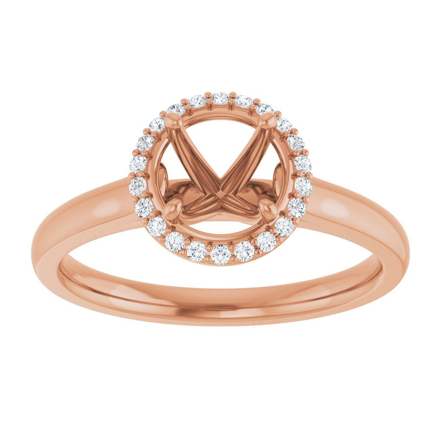 Round Halo-Style Engagement Ring Semi-Mount - gallery - Series 122060