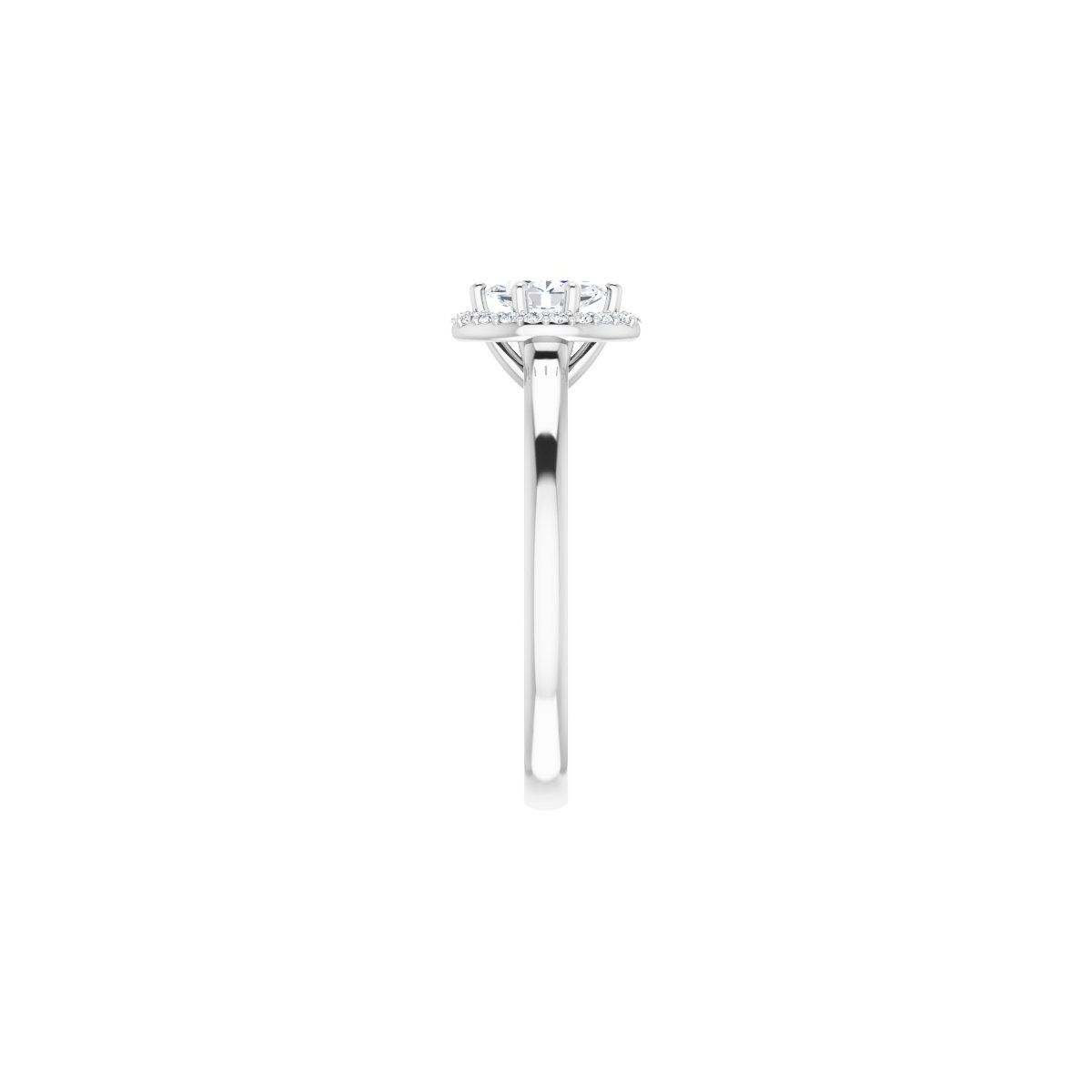 Marquise Halo-Style Engagement Ring Semi-Mount - gallery - Series 122060