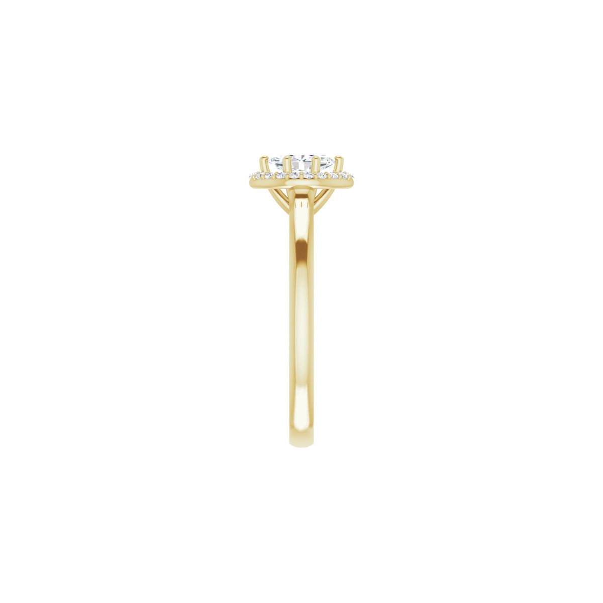 Marquise Halo-Style Engagement Ring Semi-Mount - gallery - Series 122060