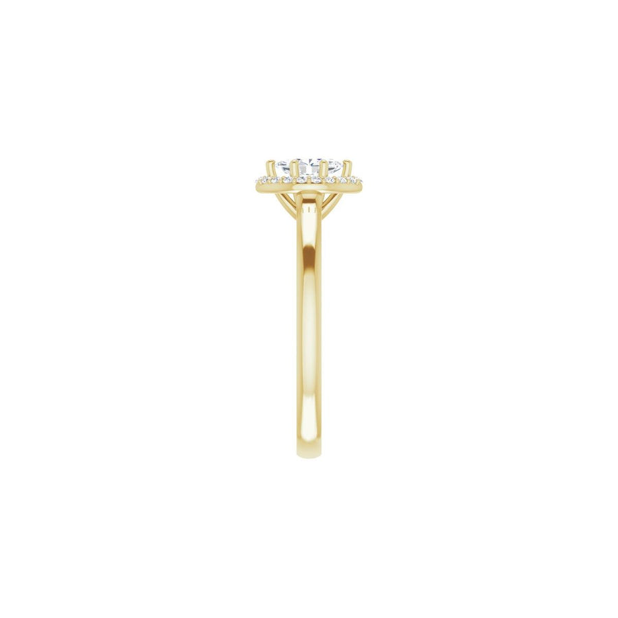 Marquise Halo-Style Engagement Ring Semi-Mount - gallery - Series 122060