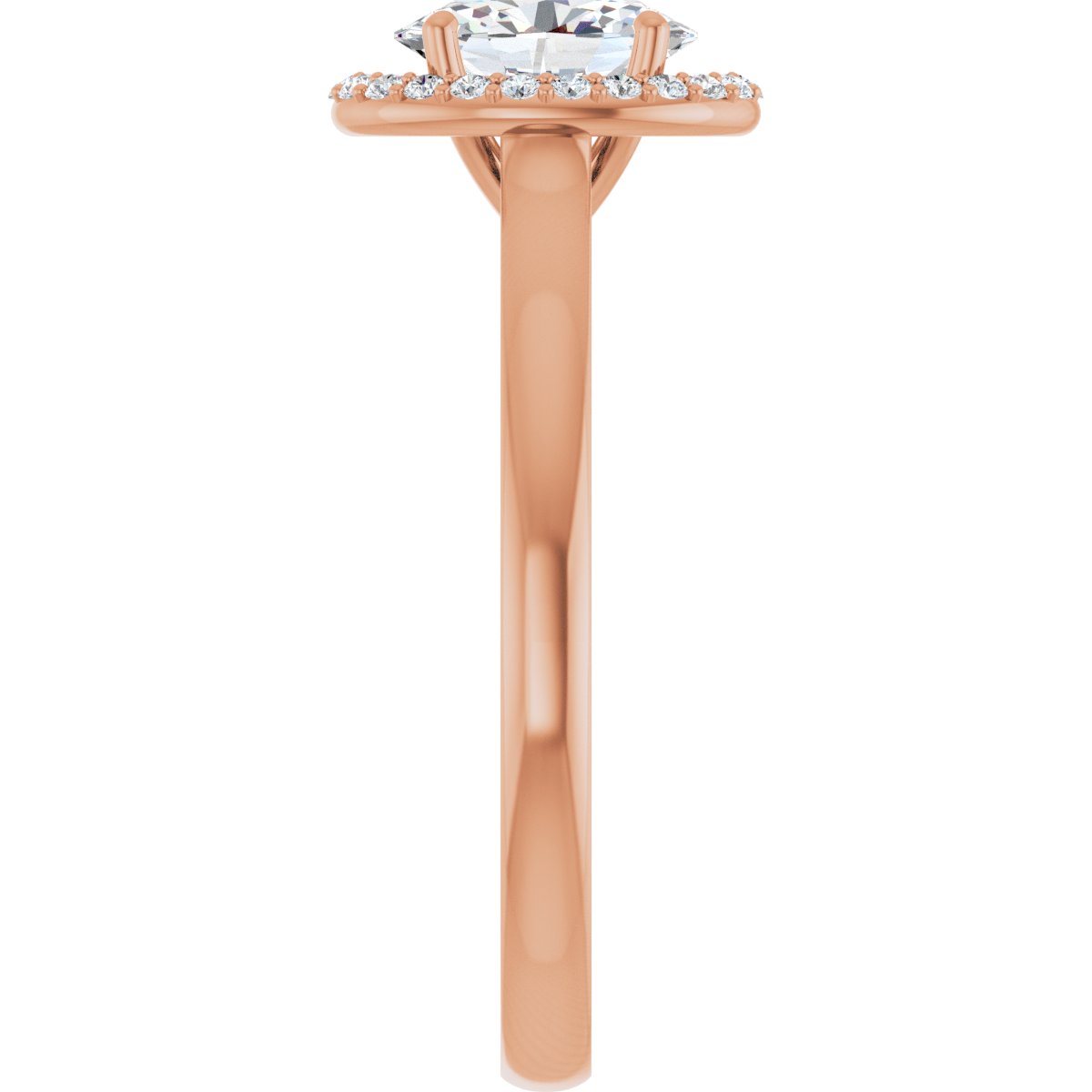 Oval Halo-Style Engagement Ring Semi-Mount - gallery - Series 122060
