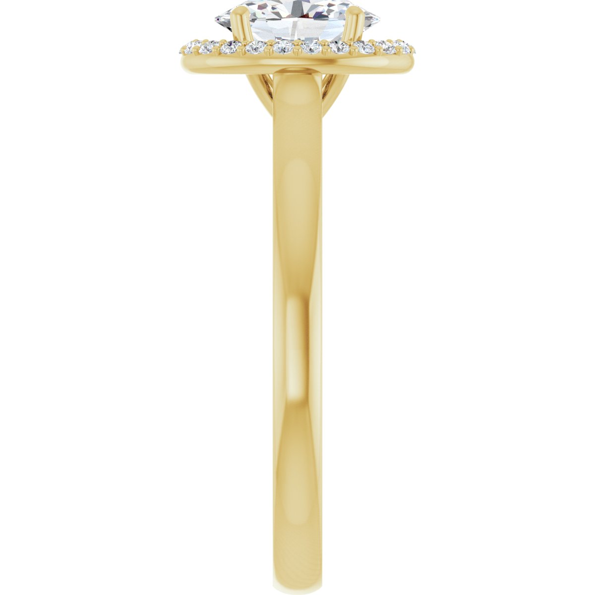 Oval Halo-Style Engagement Ring Semi-Mount - gallery - Series 122060