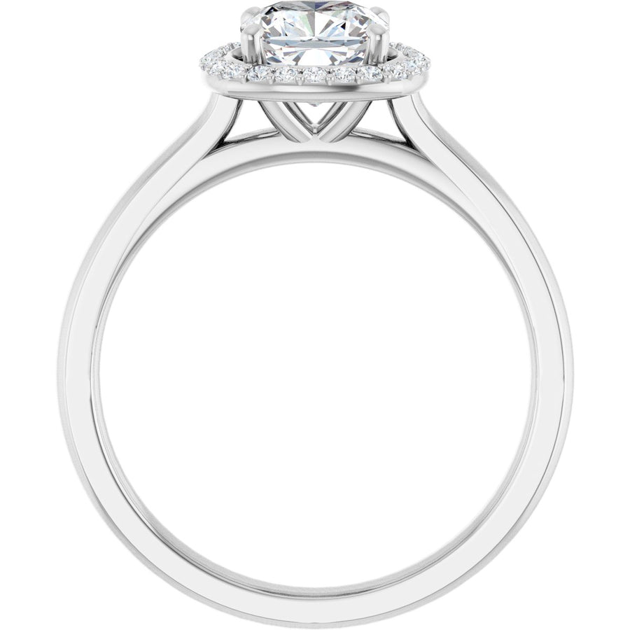 Cushion Halo-Style Engagement Ring Semi-Mount - gallery - Series 122060