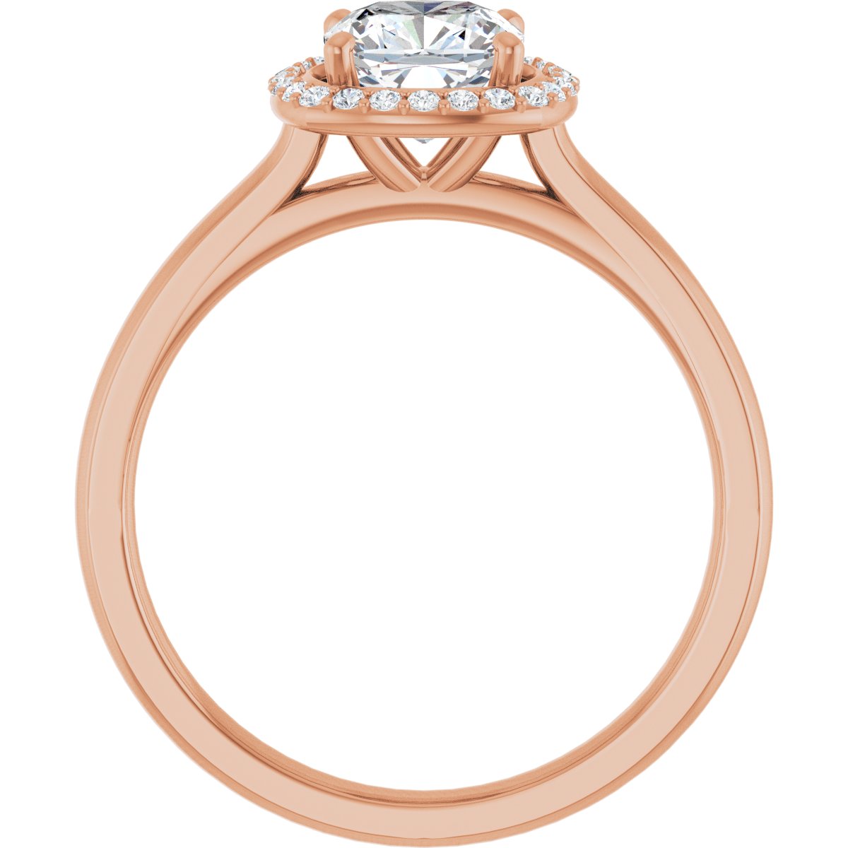 Cushion Halo-Style Engagement Ring Semi-Mount - gallery - Series 122060