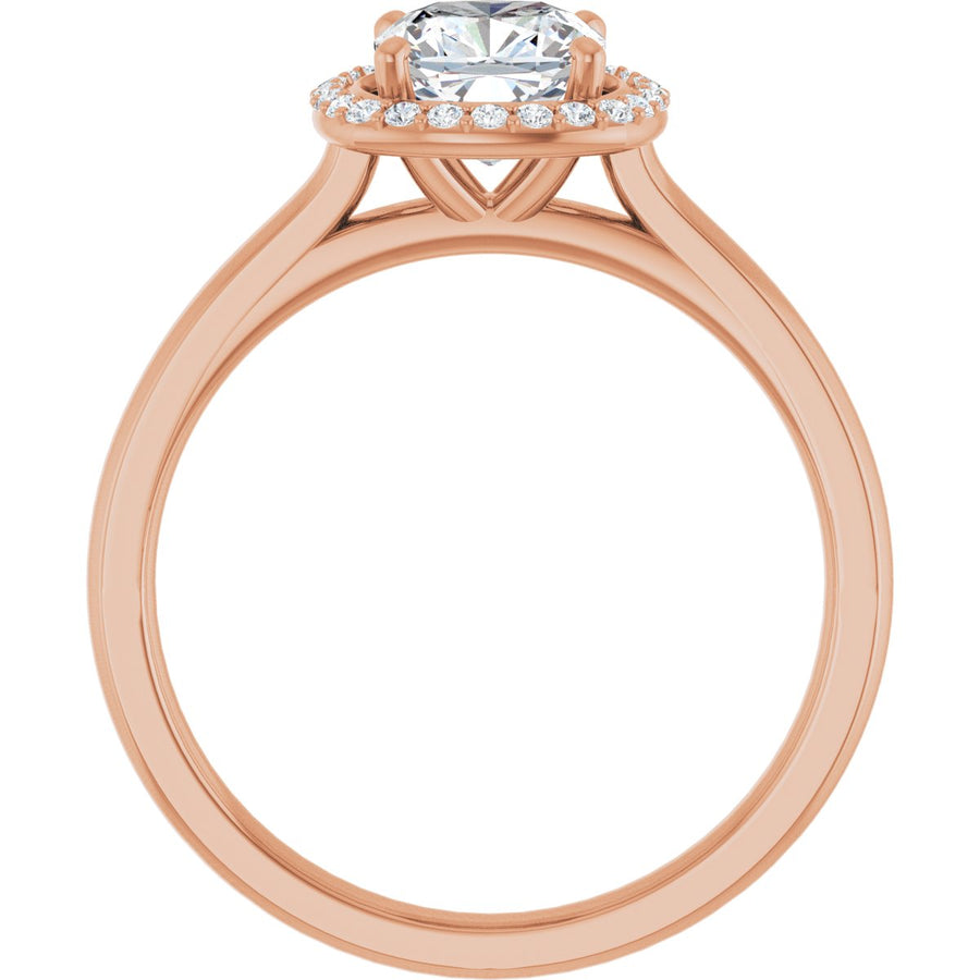 Cushion Halo-Style Engagement Ring Semi-Mount - gallery - Series 122060