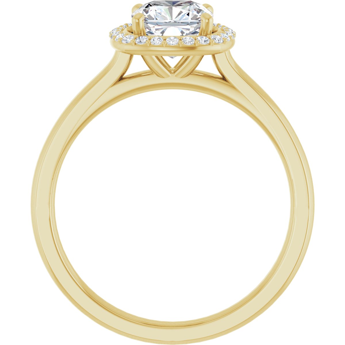 Cushion Halo-Style Engagement Ring Semi-Mount - gallery - Series 122060