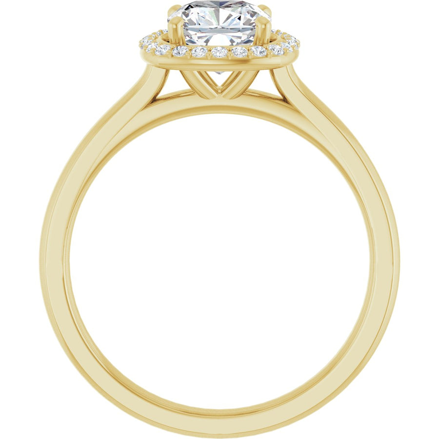Cushion Halo-Style Engagement Ring Semi-Mount - gallery - Series 122060