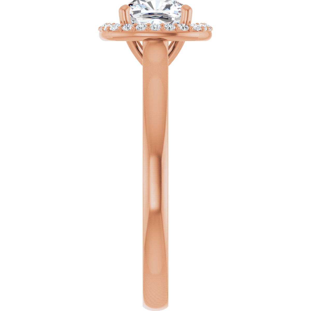 Cushion Halo-Style Engagement Ring Semi-Mount - gallery - Series 122060