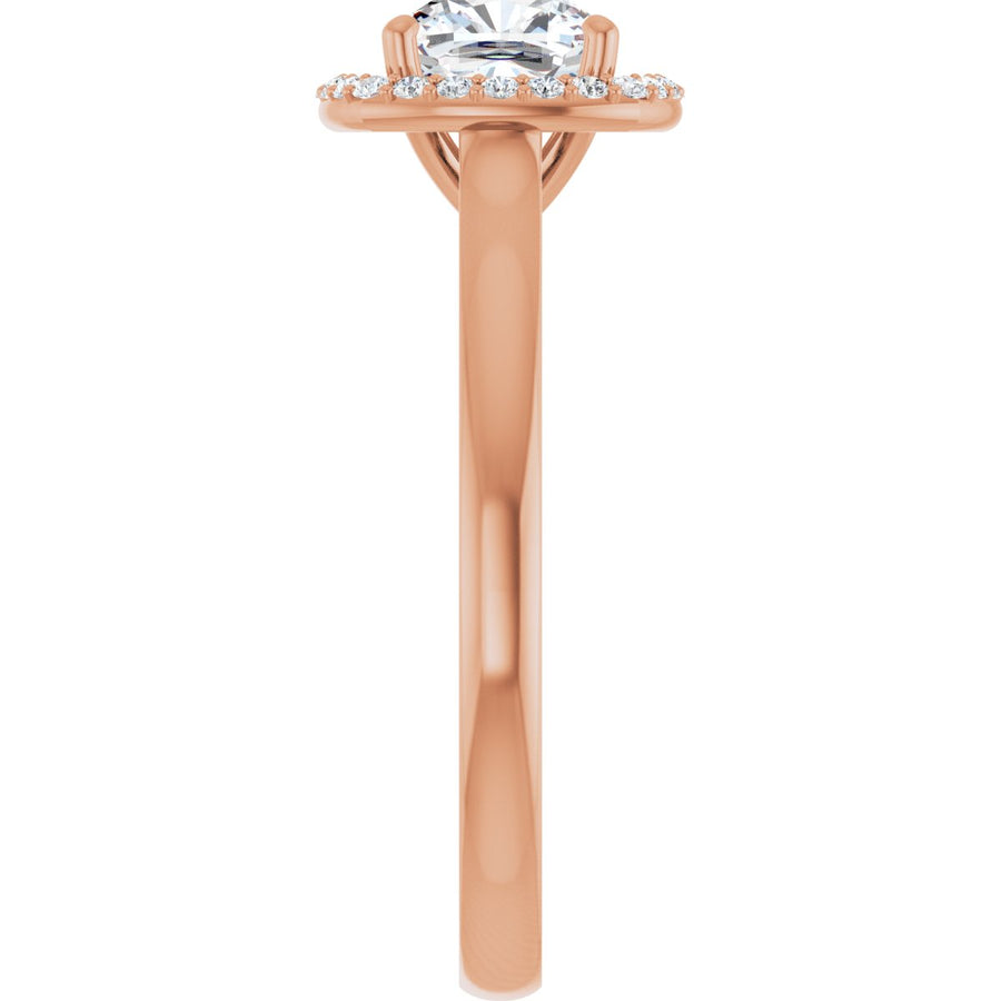Cushion Halo-Style Engagement Ring Semi-Mount - gallery - Series 122060