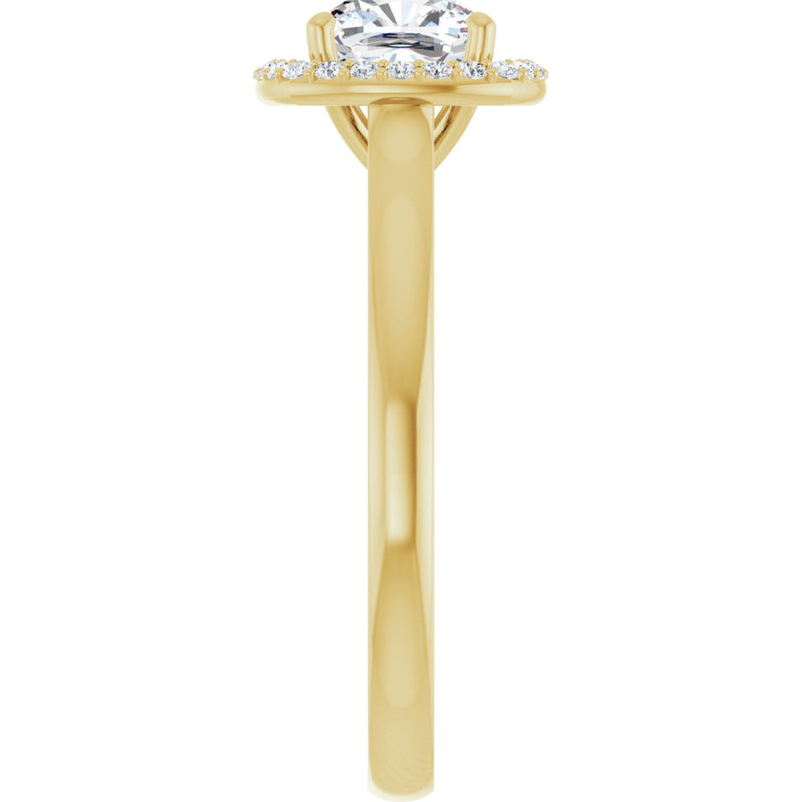 Cushion Halo-Style Engagement Ring Semi-Mount - gallery - Series 122060