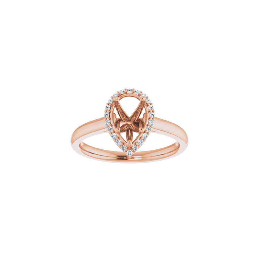 Pear Halo-Style Engagement Ring Semi-Mount - gallery - Series 122060