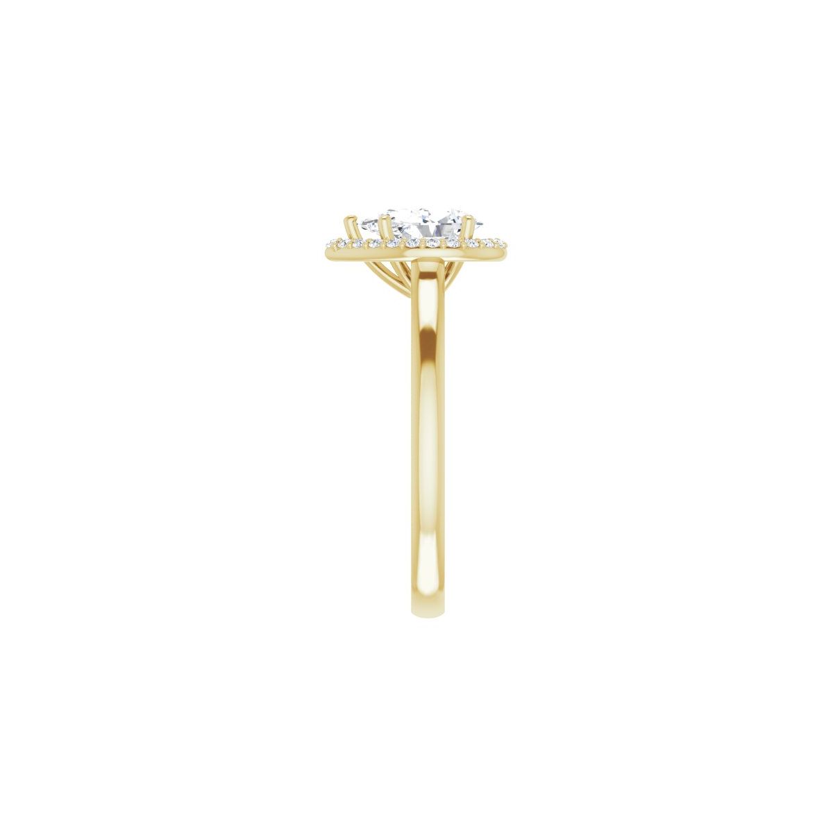Pear Halo-Style Engagement Ring Semi-Mount - gallery - Series 122060