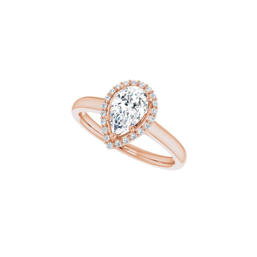 Pear Halo-Style Engagement Ring Semi-Mount - gallery - Series 122060
