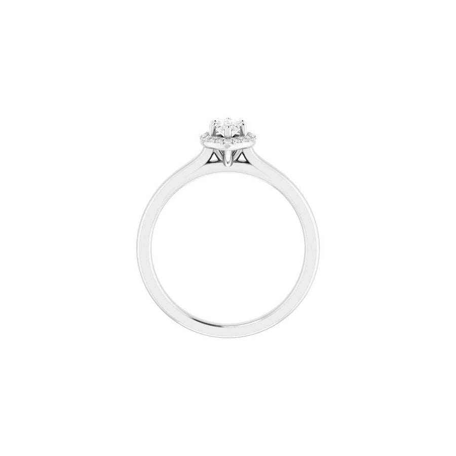 Marquise Halo-Style Engagement Ring Semi-Mount - gallery - Series 122060