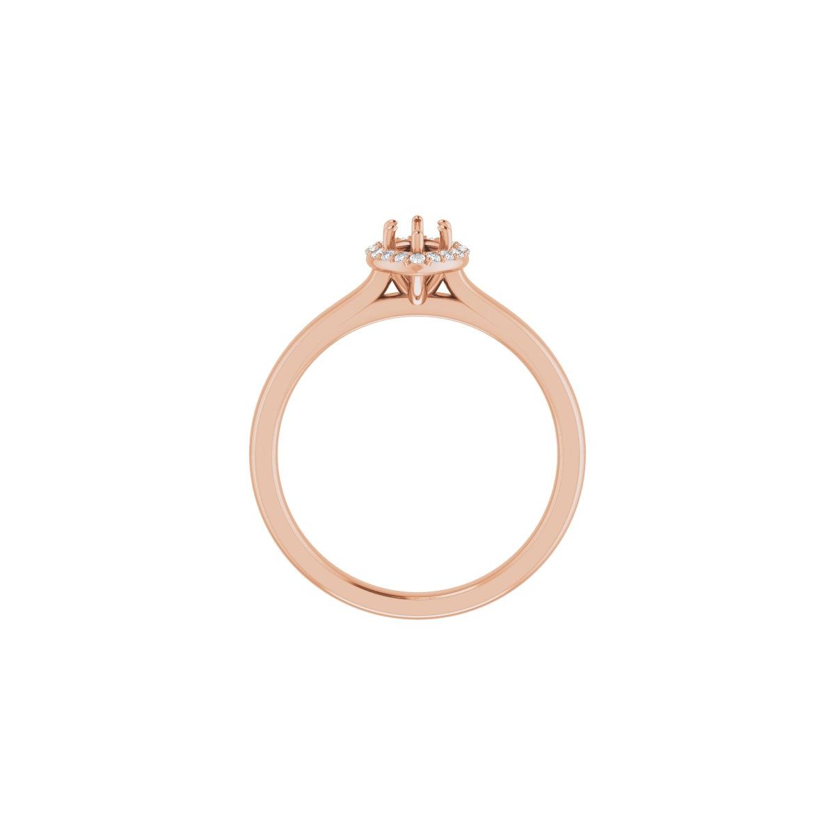 Marquise Halo-Style Engagement Ring Semi-Mount - gallery - Series 122060