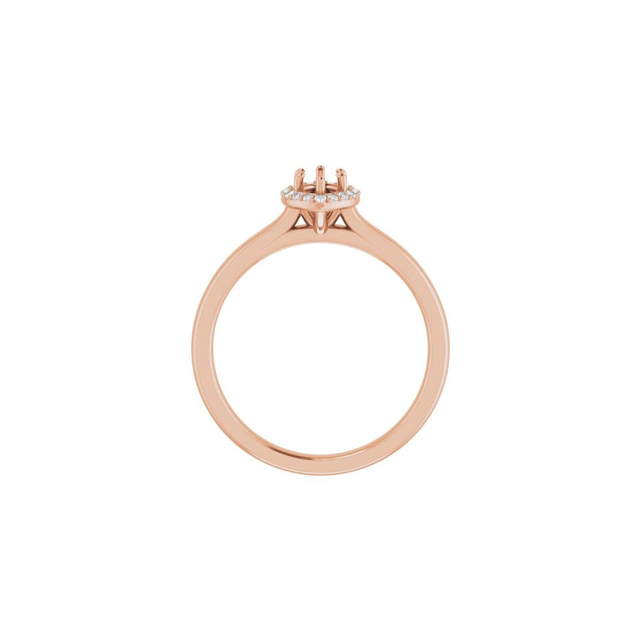 Marquise Halo-Style Engagement Ring Semi-Mount - gallery - Series 122060