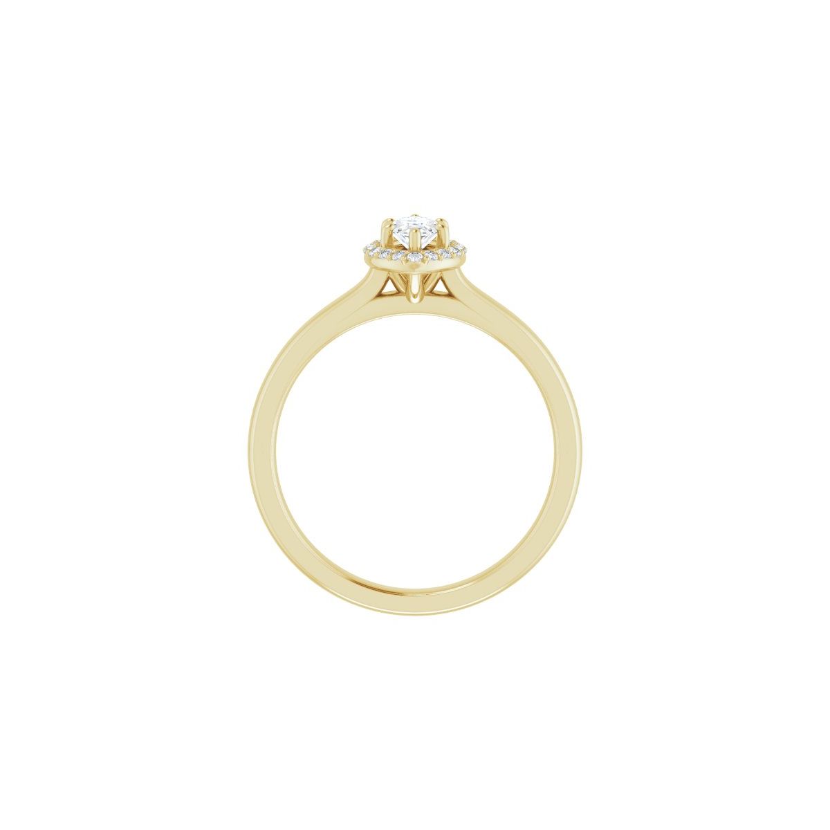 Marquise Halo-Style Engagement Ring Semi-Mount - gallery - Series 122060