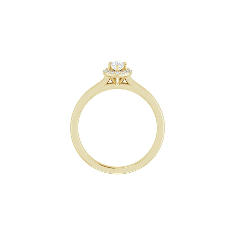 Marquise Halo-Style Engagement Ring Semi-Mount - gallery - Series 122060