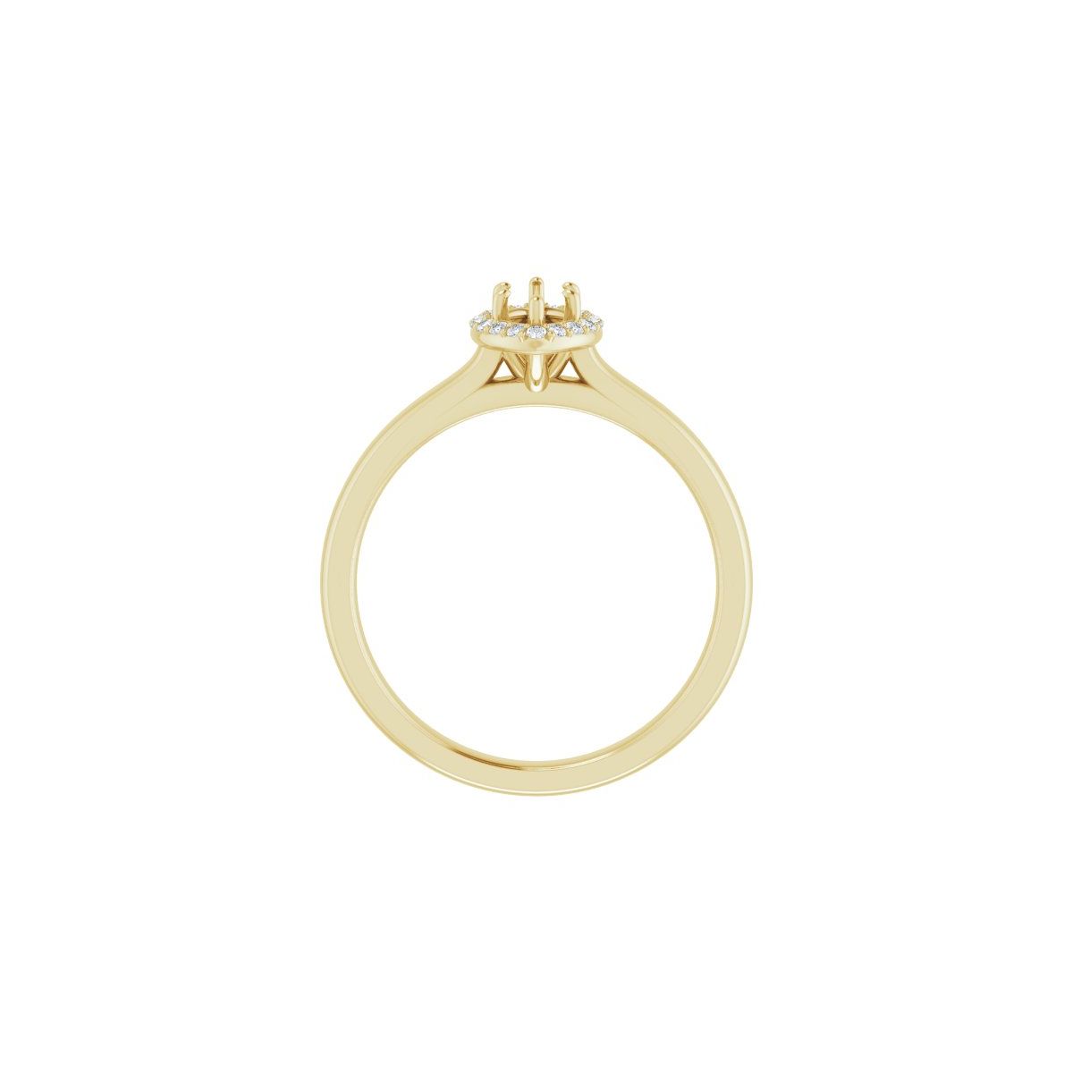 Marquise Halo-Style Engagement Ring Semi-Mount - gallery - Series 122060