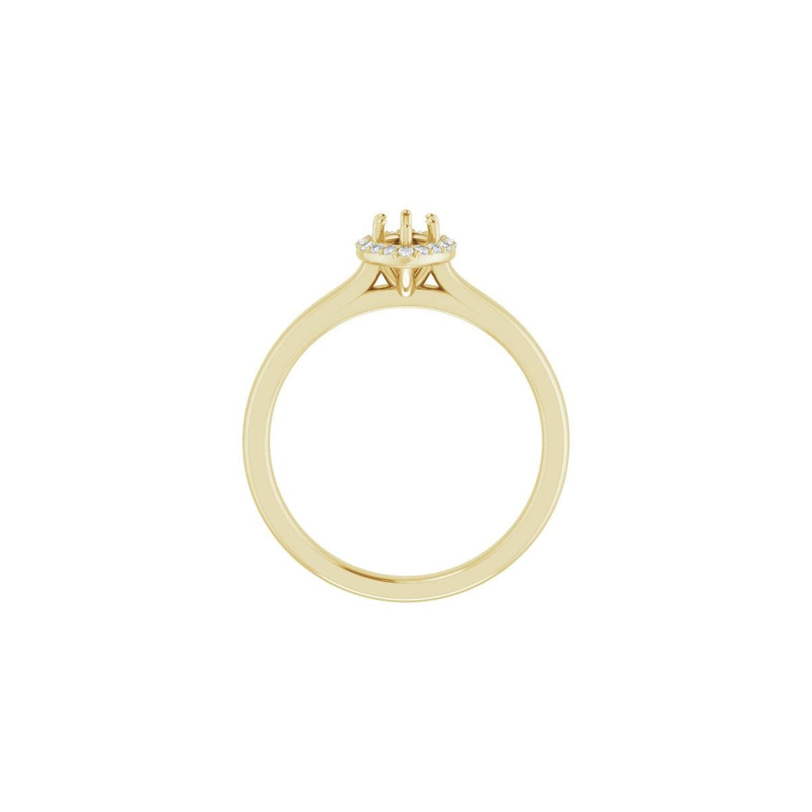 Marquise Halo-Style Engagement Ring Semi-Mount - gallery - Series 122060