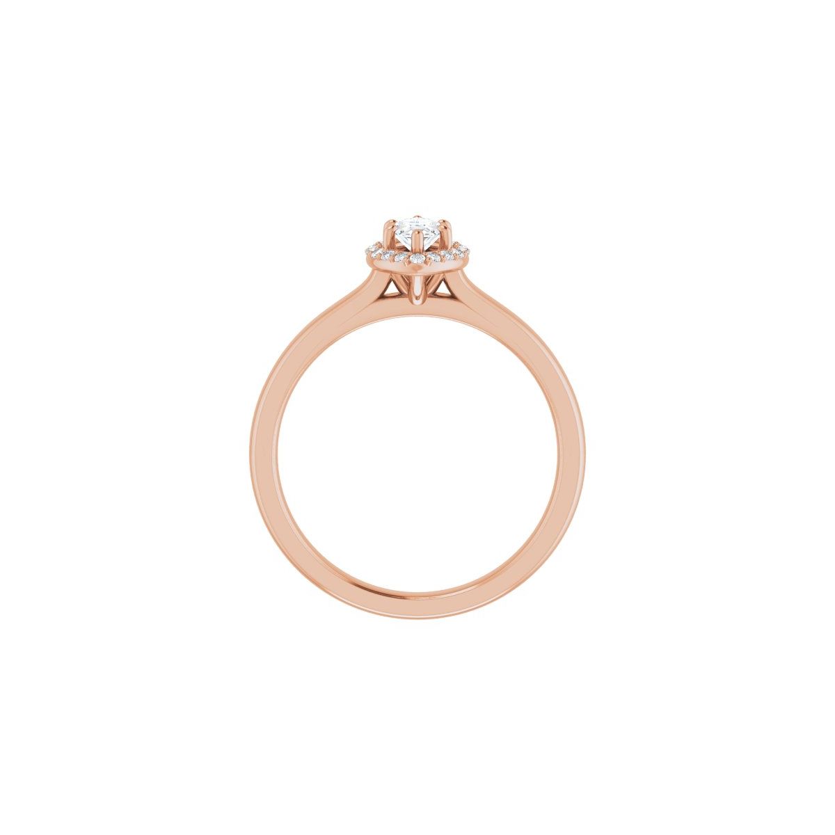 Marquise Halo-Style Engagement Ring Semi-Mount - gallery - Series 122060