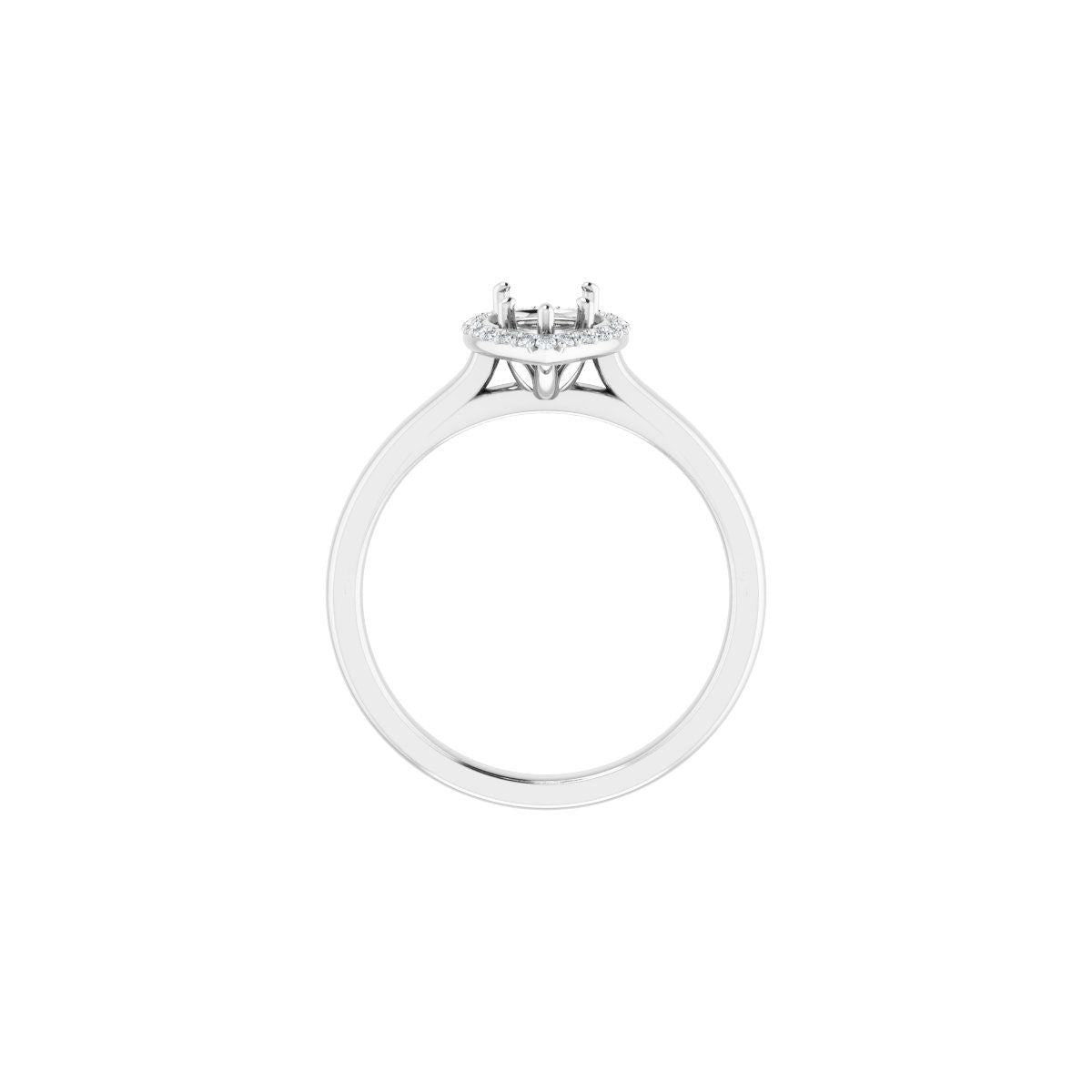 Pear Halo-Style Engagement Ring Semi-Mount - gallery - Series 122060