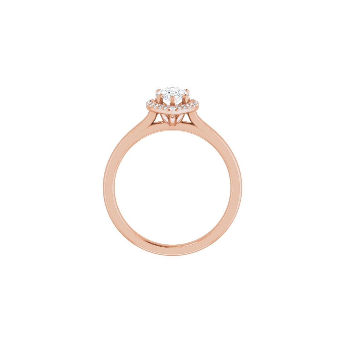 Pear Halo-Style Engagement Ring Semi-Mount - gallery - Series 122060