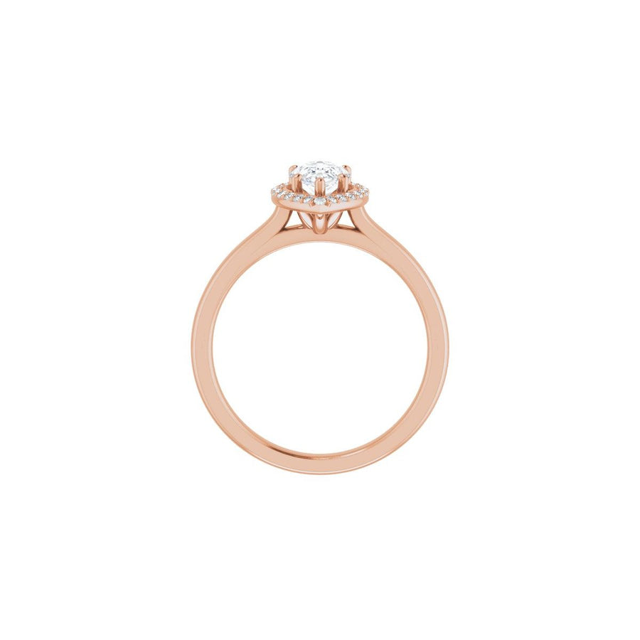 Pear Halo-Style Engagement Ring Semi-Mount - gallery - Series 122060