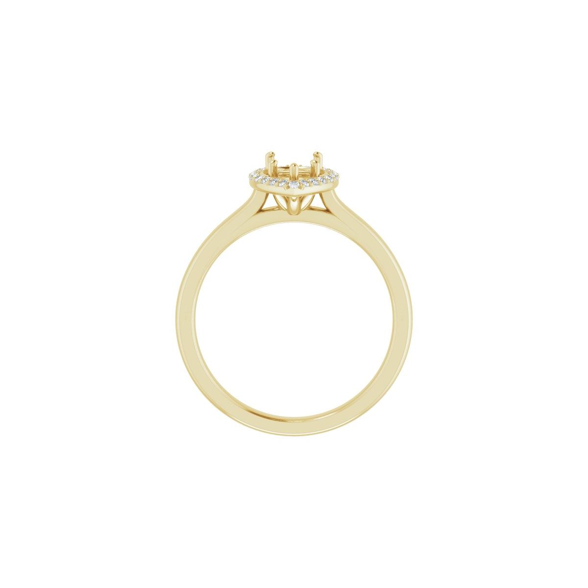 Pear Halo-Style Engagement Ring Semi-Mount - gallery - Series 122060