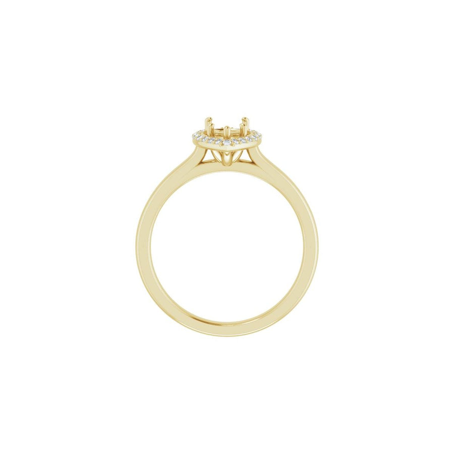 Pear Halo-Style Engagement Ring Semi-Mount - gallery - Series 122060